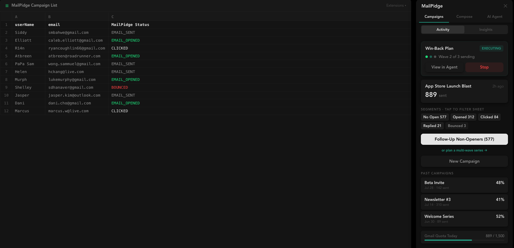 Google Sheets Sidebar